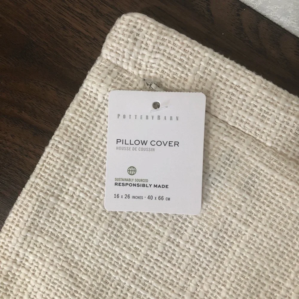 Pottery Barn All is Bright Embroidered Lumbar Throw Pillow Cover